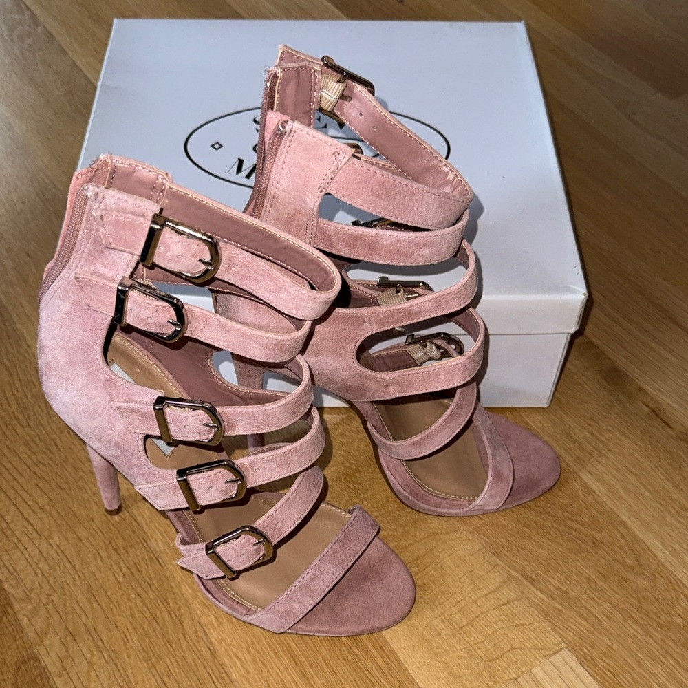 Steve Madden Pink Multi-Strap Heels